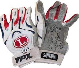 Rabljene rukavice za Bejzbol s autogramom Carlosa Santane - rabljene MLB rukavice s autogramom Carlosa Santane