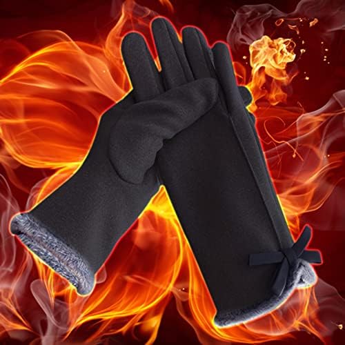 Muške rukavice s nježnim rubom i mašnom, ženske rukavice za zimsku vožnju na otvorenom Plus baršun