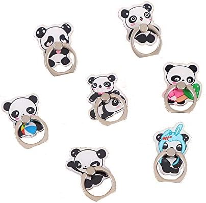 GSHOPVV set od 7 smiješnih slatka Panda držač za mobitel, podesivi Univerzalni rotira 360 ° i Swivels180 ° držač prstena za prsten