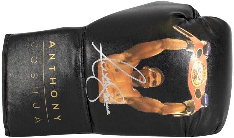Boksačka rukavica s autogramom Antonija Joshua-AMI, pojas za dizanje utega, crne boksačke rukavice s autogramom