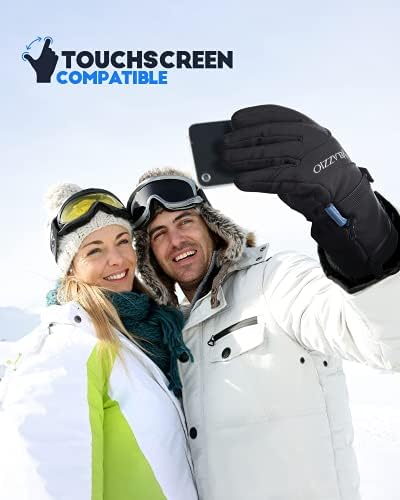 Skijaške rukavice - Vozazio vodootporne rukavice za prozračne ploče, 3M Thinsulate izolirane tople zimske snježne rukavice, odgovara