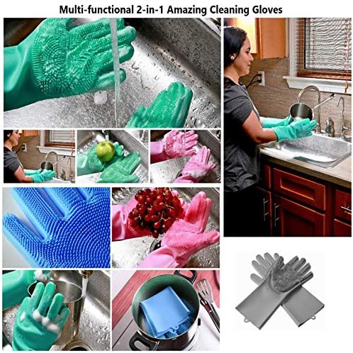 Čarobne spužvaste rukavice za pranje posuđa silikonske četke za čišćenje za višekratnu upotrebu