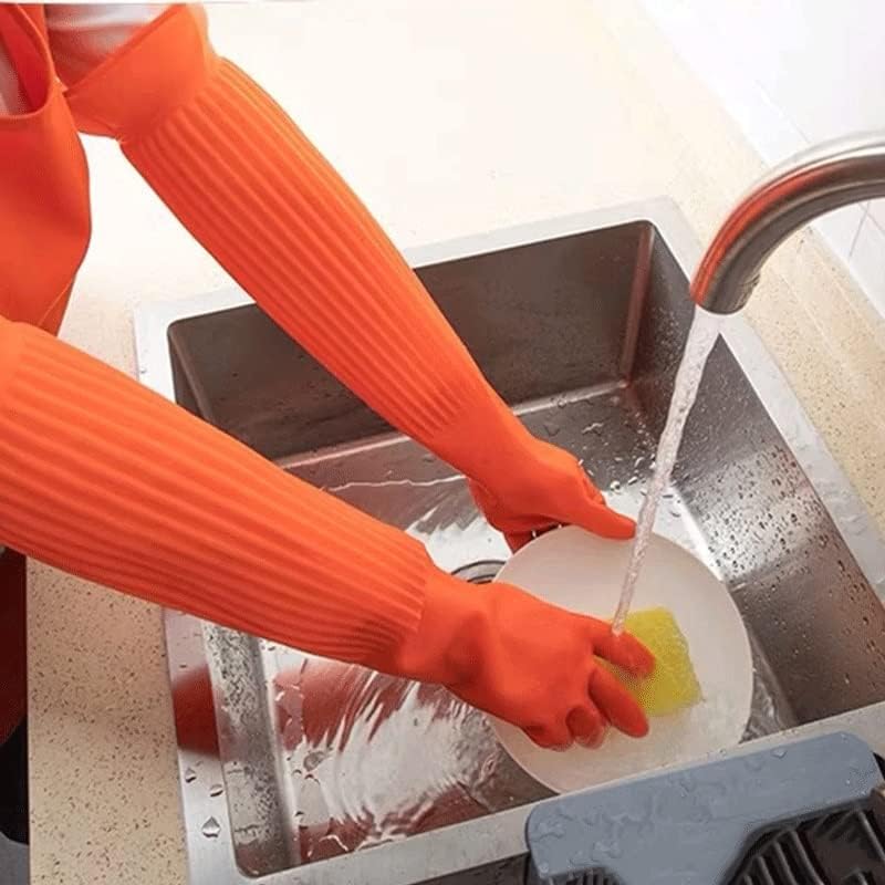 Vodootporne rukavice za kućanstvo tople rukavice za pranje posuđa protiv vode i prašine duge gumene rukavice za kućanske poslove kuhinjski