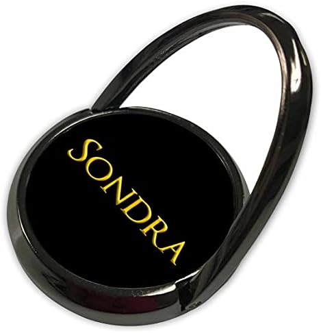 3Drose Sondra Popularno, ime zajedničke žene u SAD -u. Žuta na crnoj boji. - Telefonski prstenovi