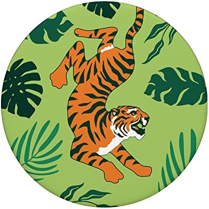 Životinje i lišće tropsko lišće palminih tigra Popsockets zamijeni popgrip